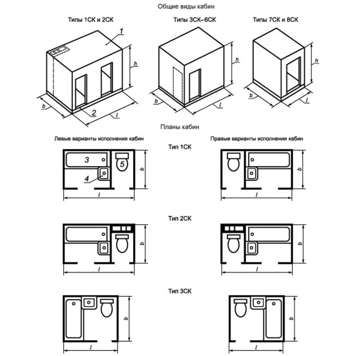 Кабина санитарно-техническая 8СК 27